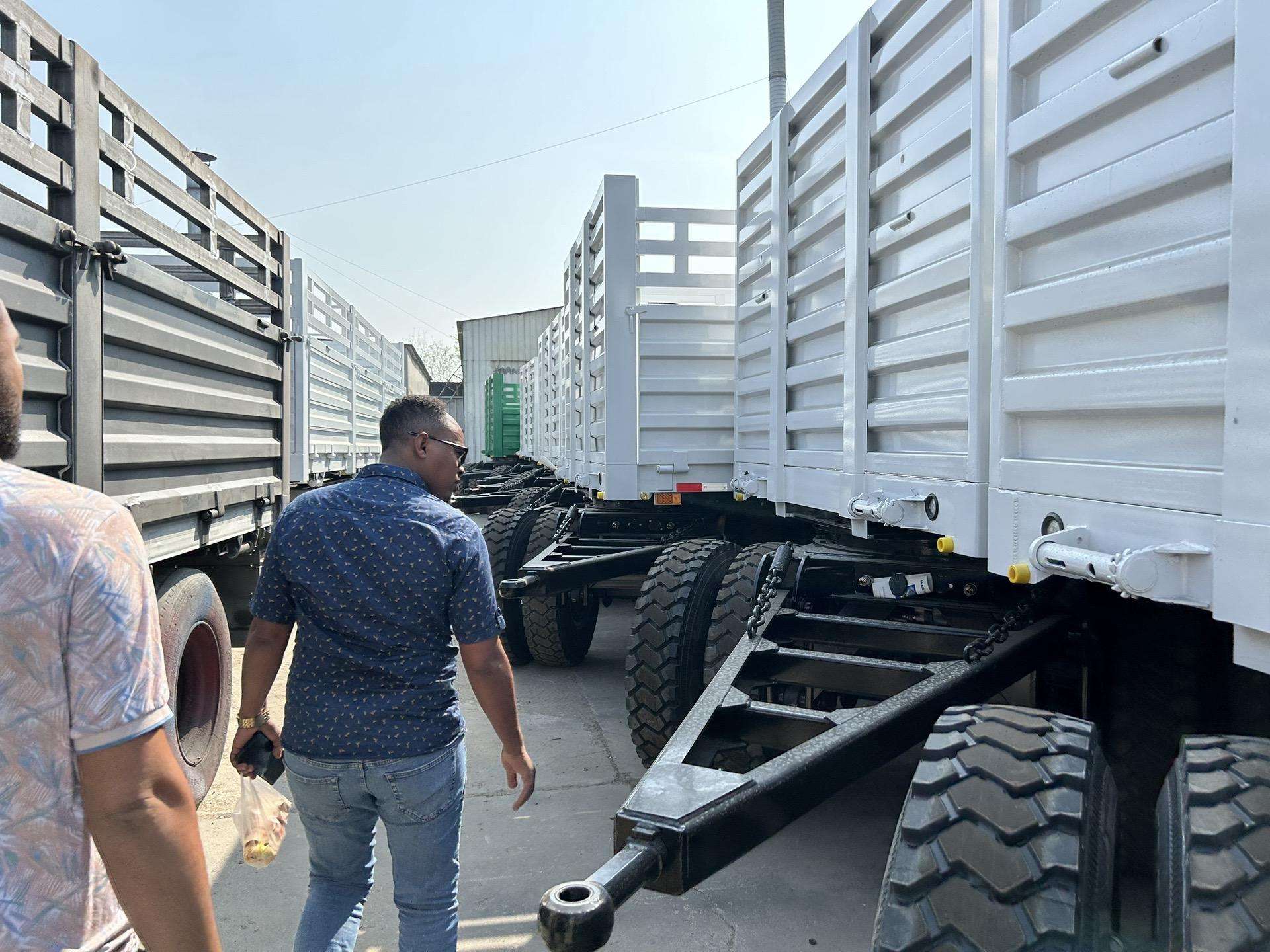 Sigma Vehicle trailers lined up at the factory yard in Liangshan, China