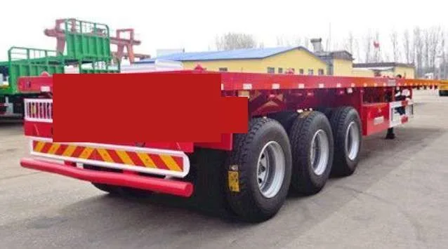 Flatbed semi trailer loaded with steel pipe ready for export